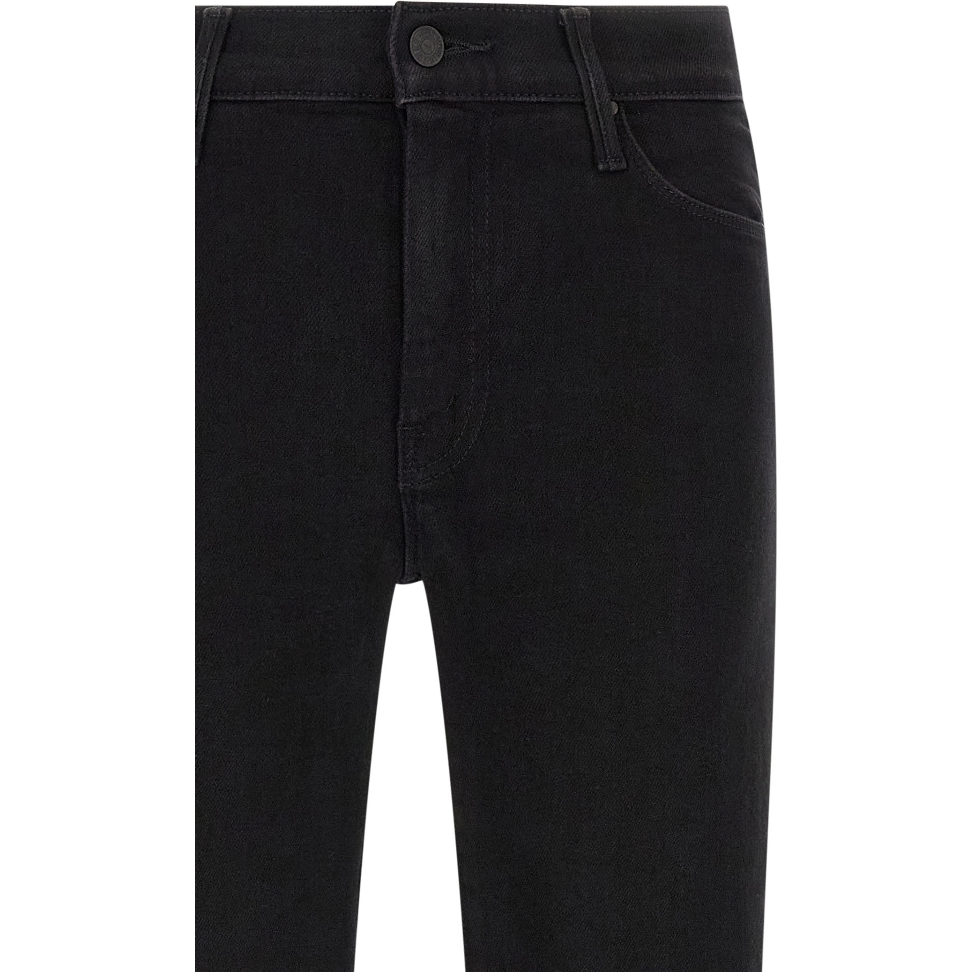 Black Cotton Flared Jeans