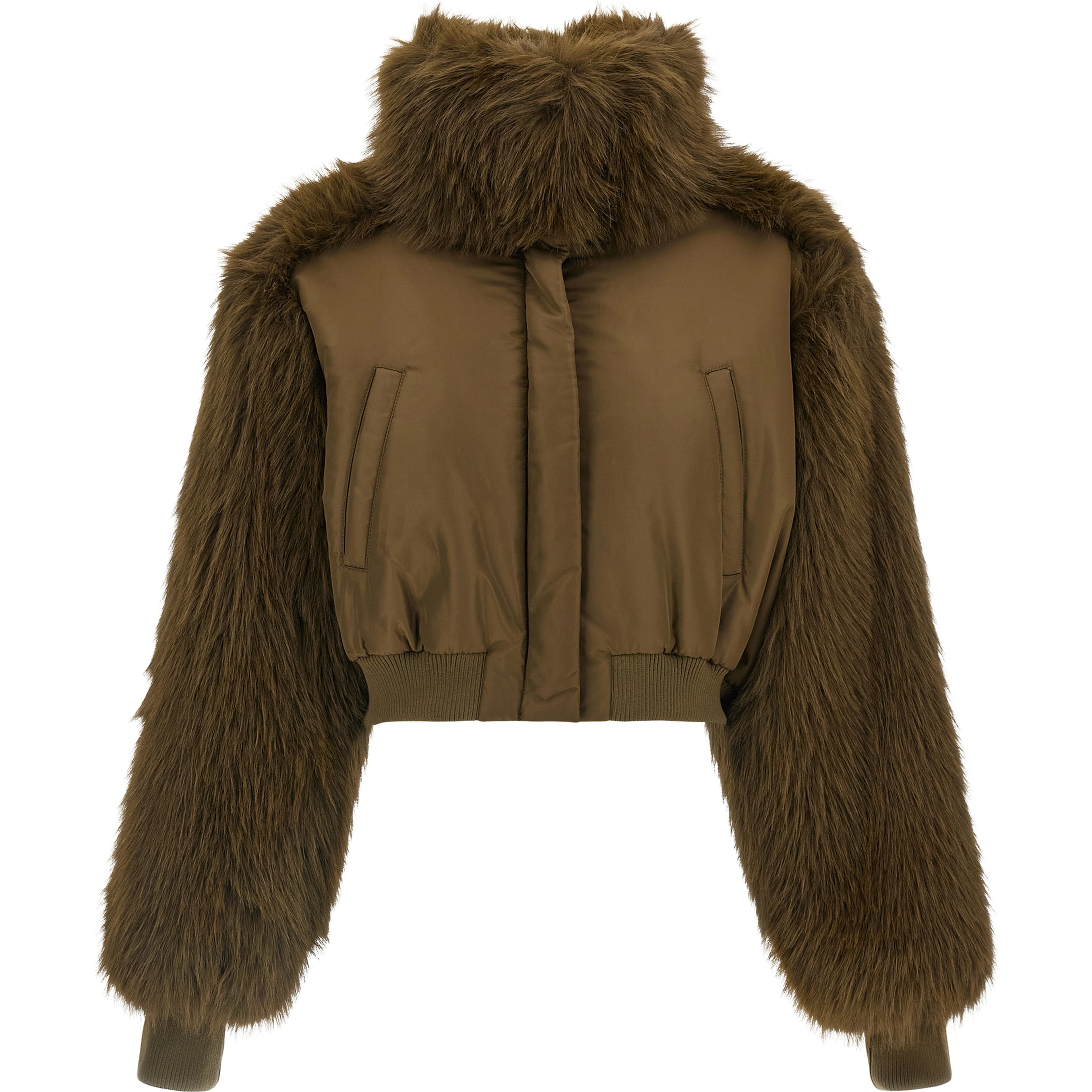 Bicolor Virgin Wool Bomber