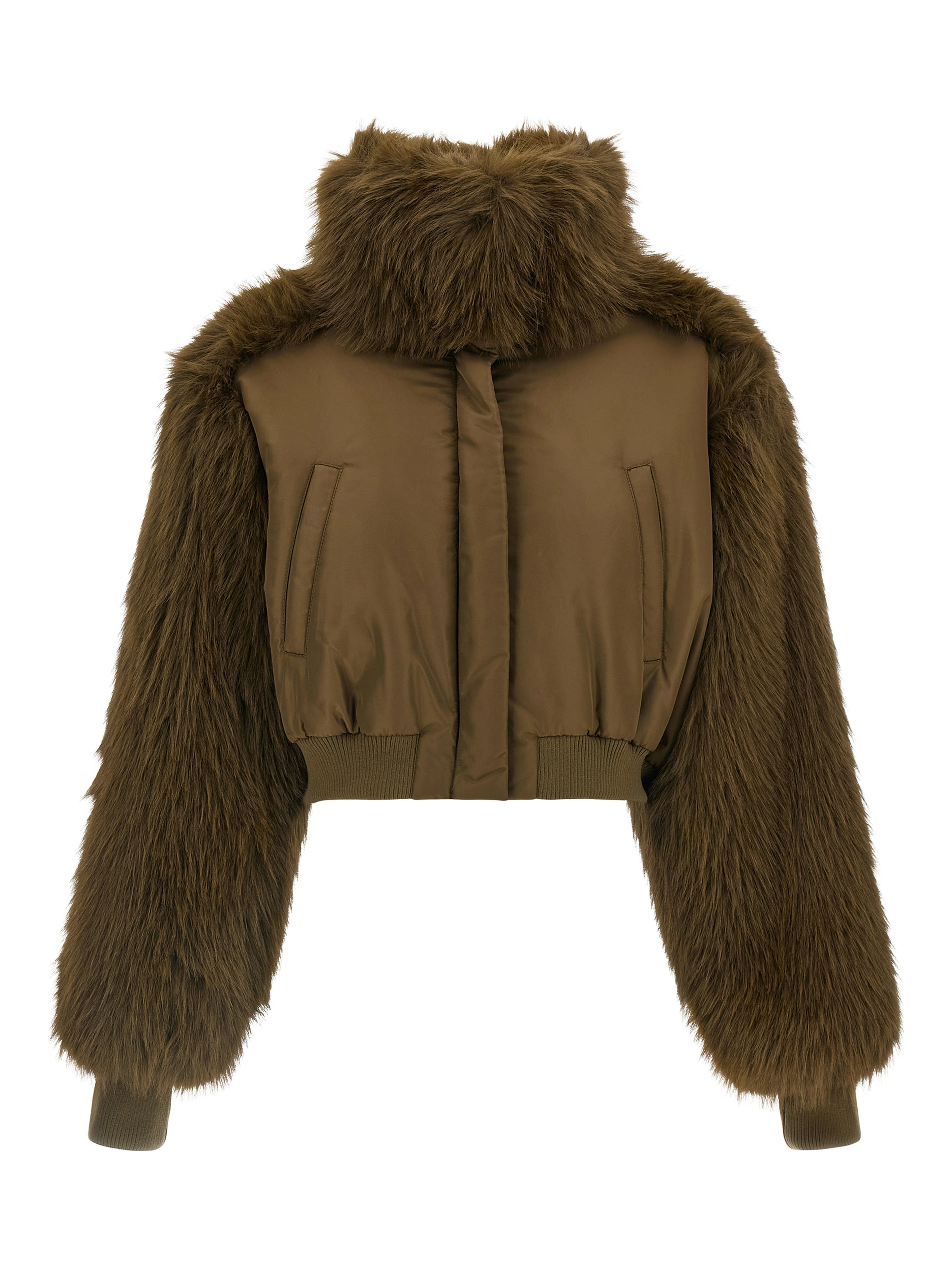 Bicolor Virgin Wool Bomber