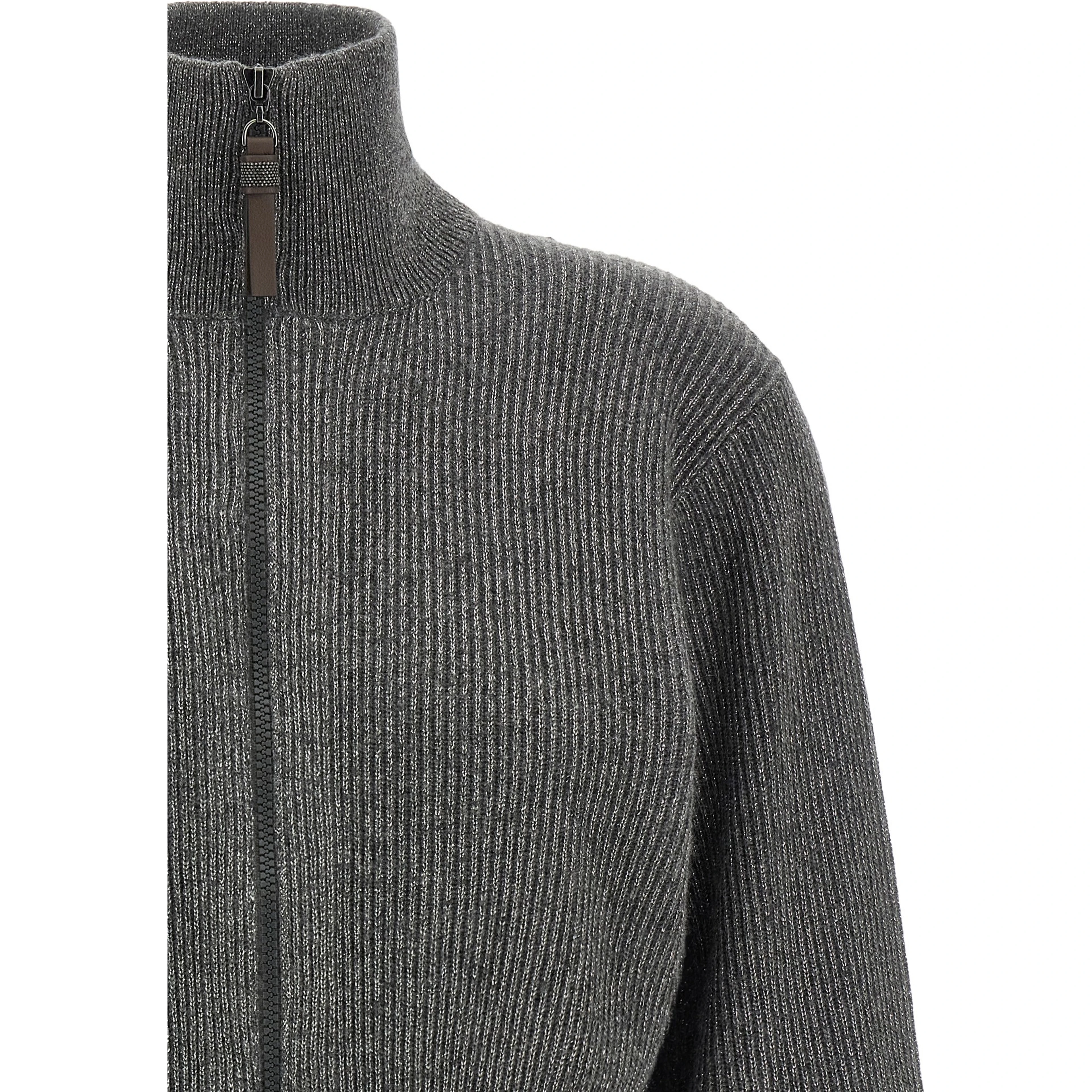 Gray Cashmere Cardigan