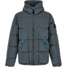 Gray Polyamide Full-Length Jacket