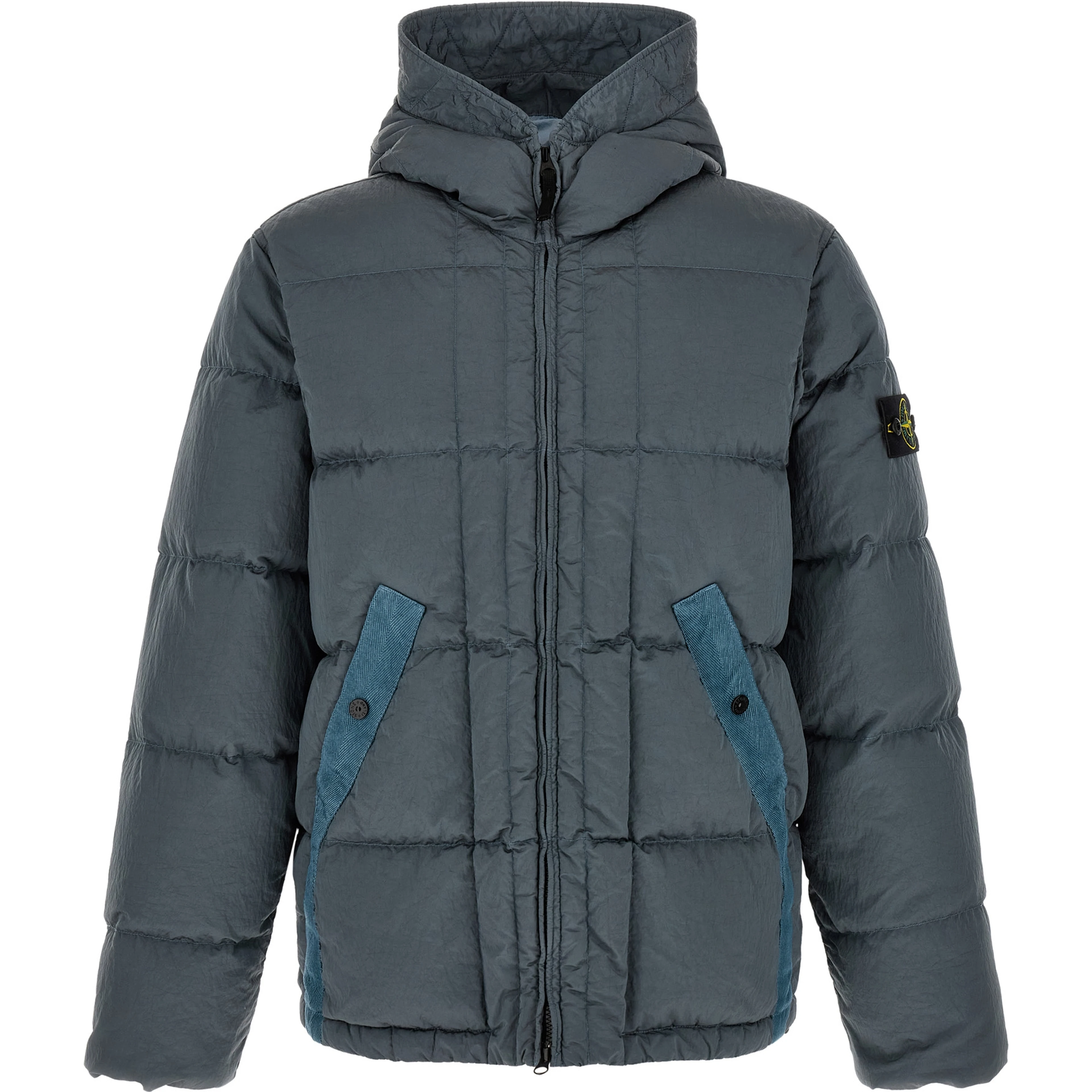 Gray Polyamide Full-Length Jacket