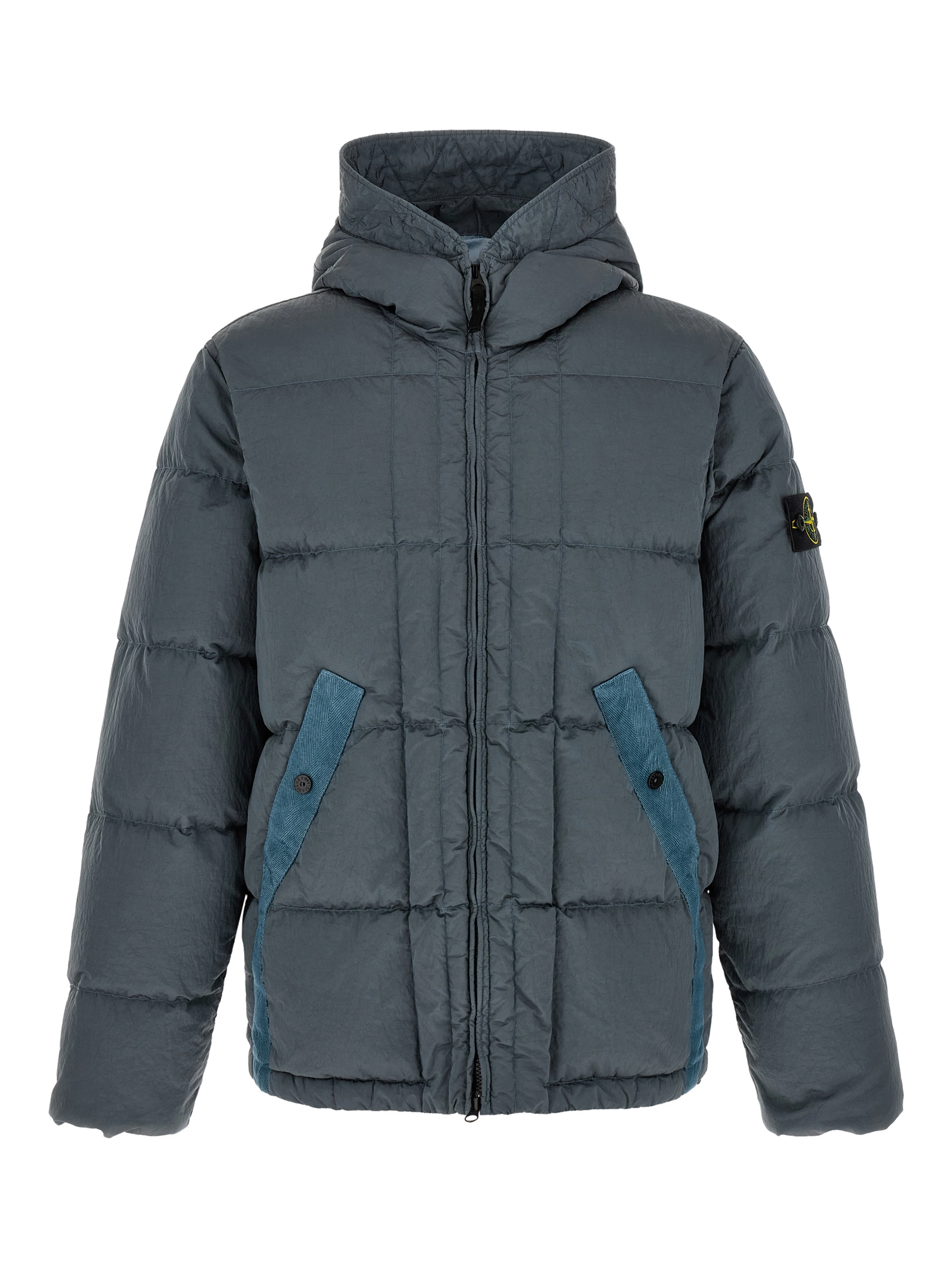 Gray Polyamide Full-Length Jacket