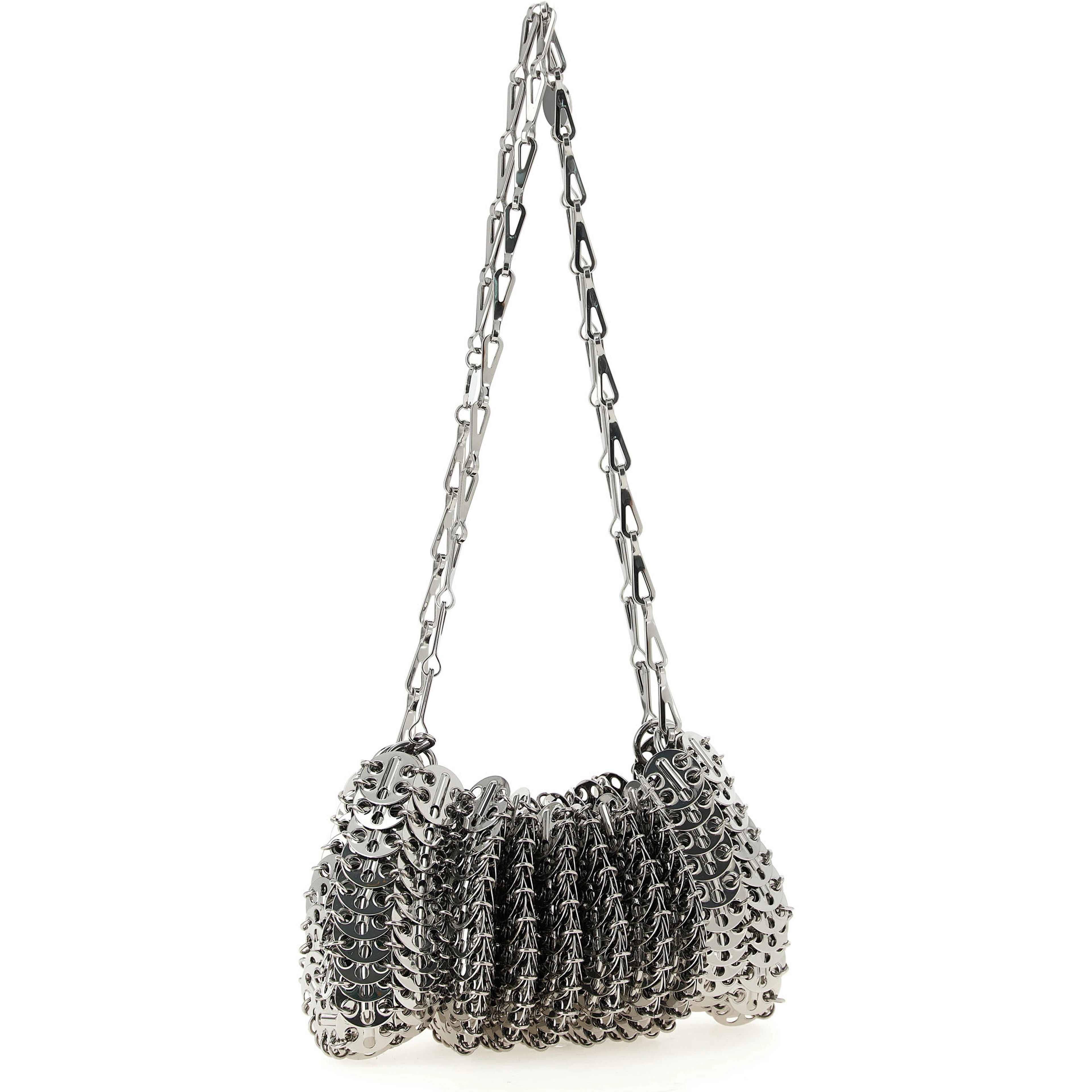 Silver Stainless Steel Shoulder Bag