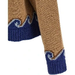 Beige Virgin Wool Cardigan