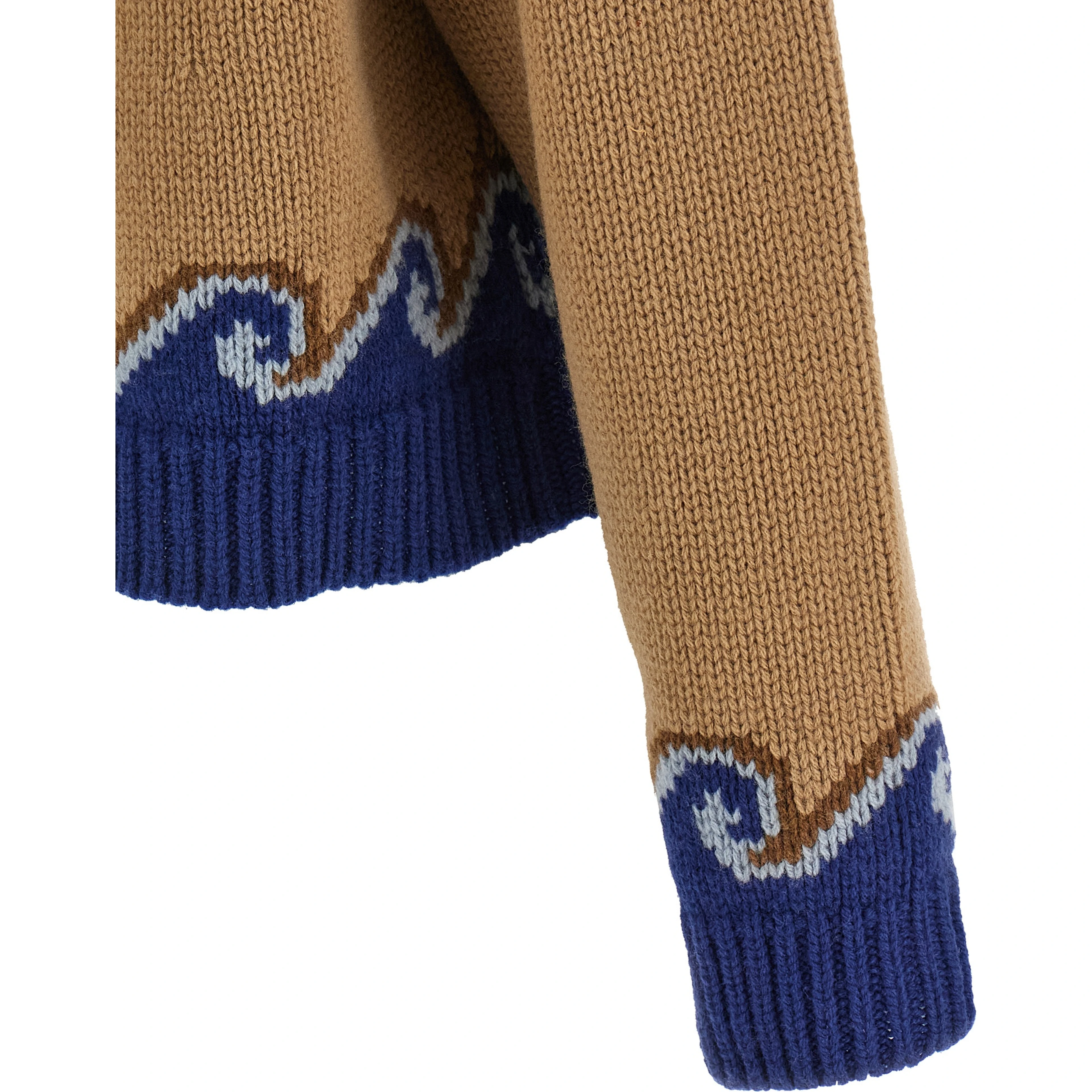 Beige Virgin Wool Cardigan