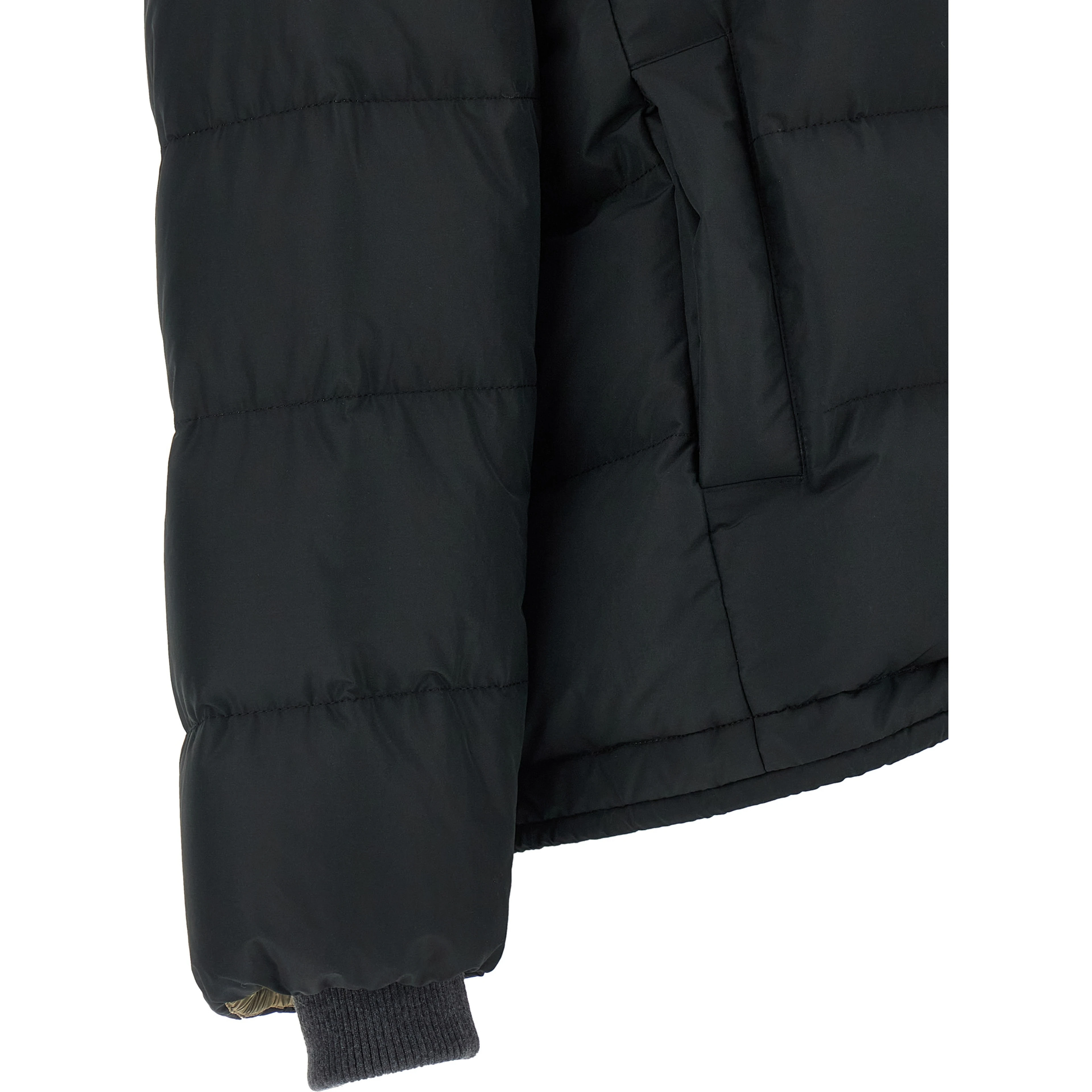 Black Cotton Full-Length Jacket