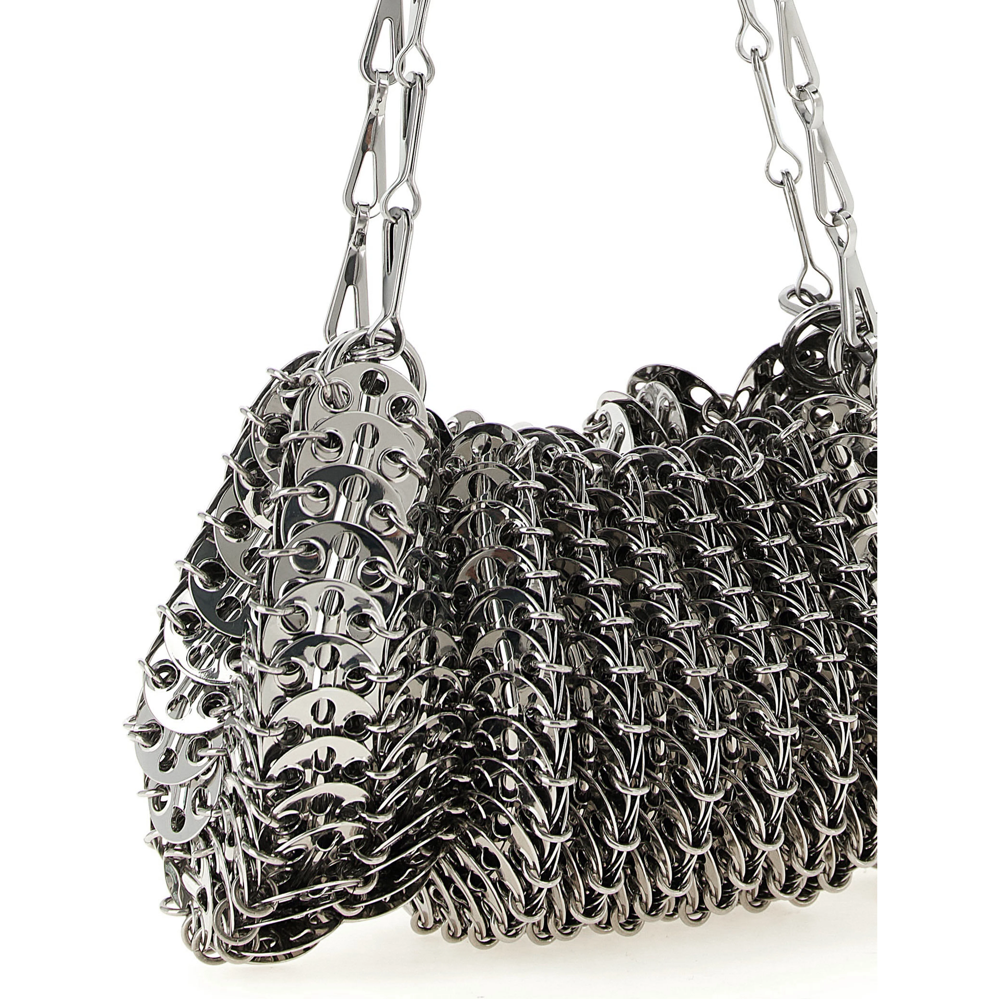 Silver Stainless Steel Shoulder Bag