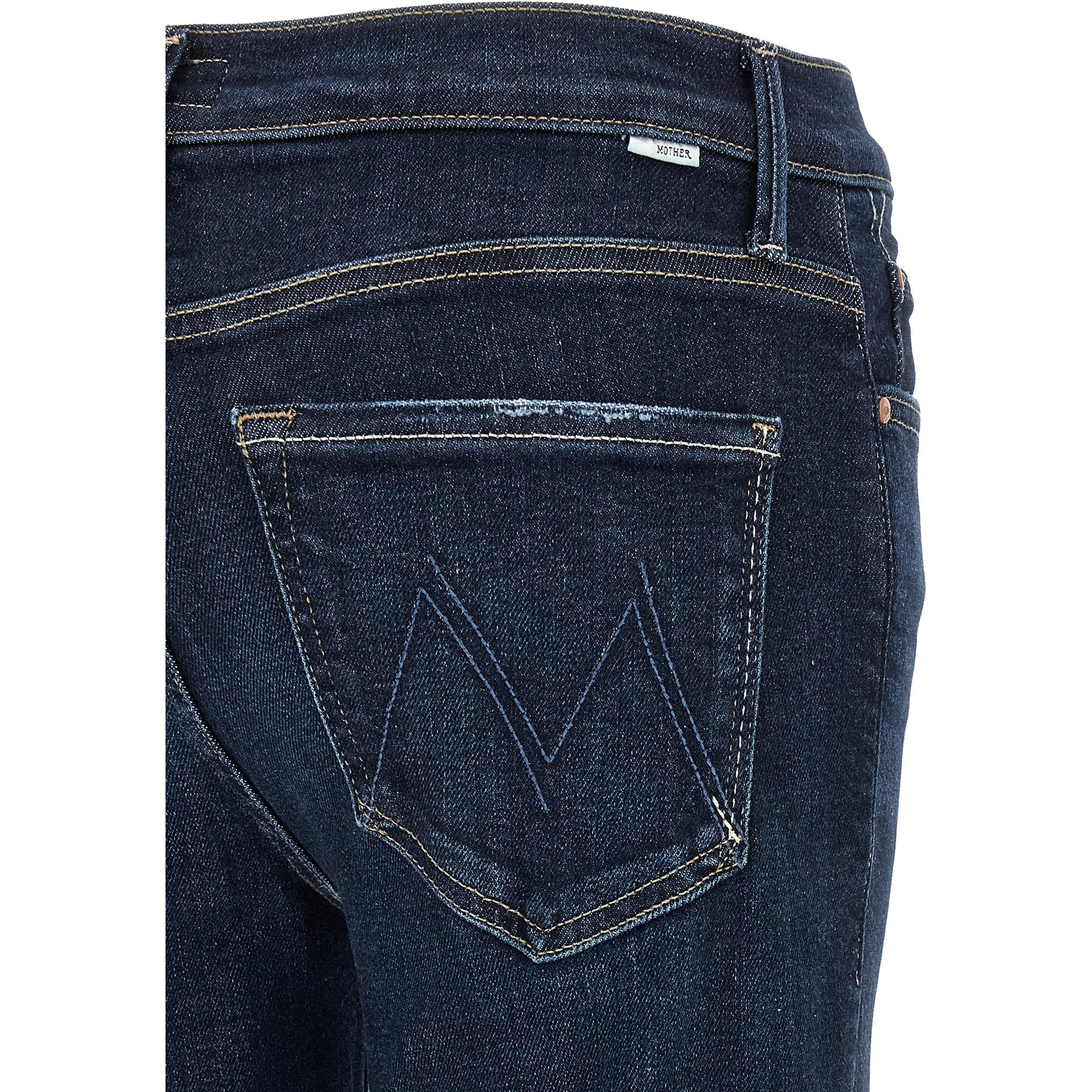 Blue Cotton Straight-Leg Jeans