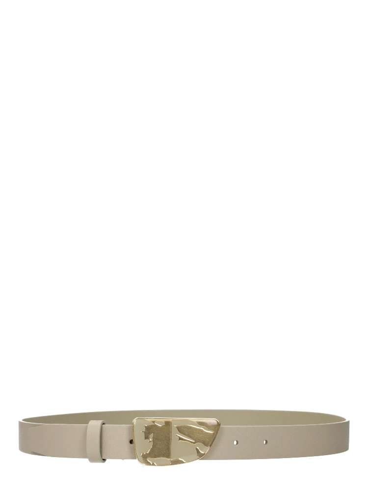 Green Leather Regular Belt
