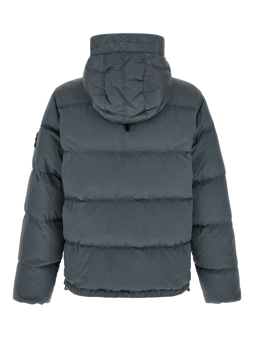 Gray Polyamide Full-Length Jacket
