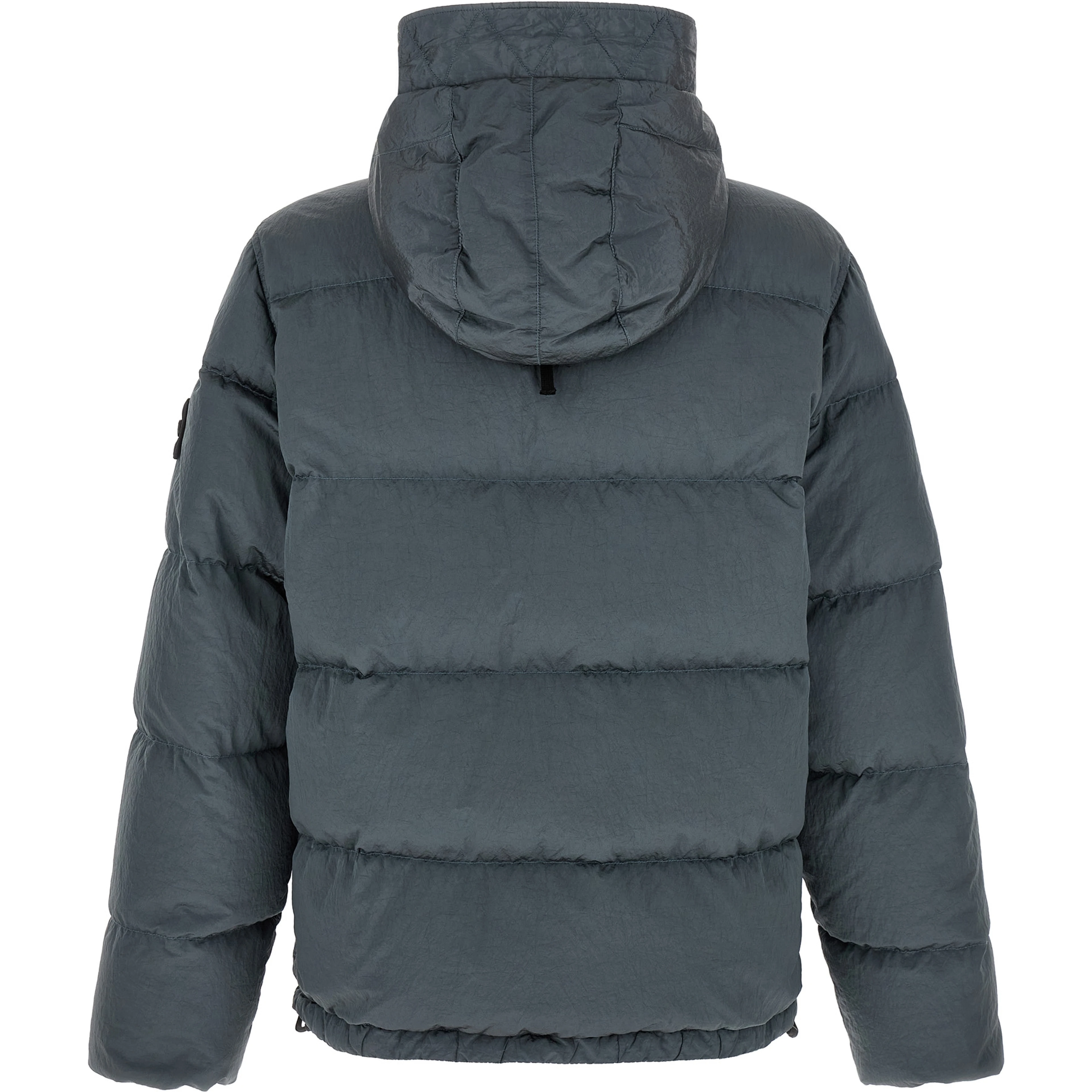 Gray Polyamide Full-Length Jacket