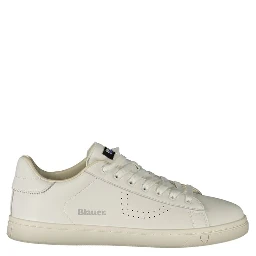 White Polyester Athletic Sneakers