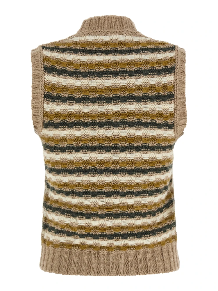 Beige Wool Sleeveless Jacket alternative