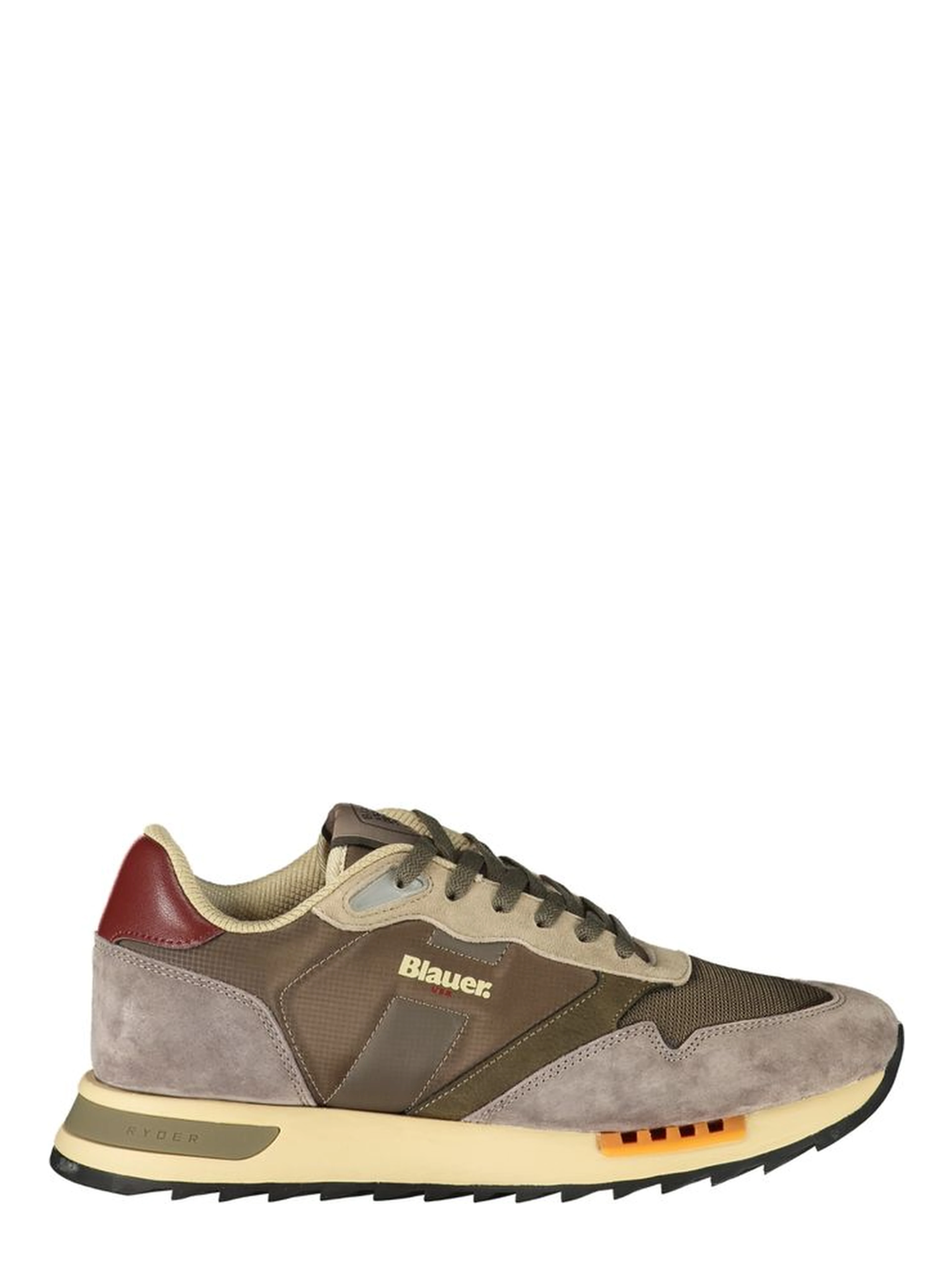 Green Polyester Athletic Sneakers