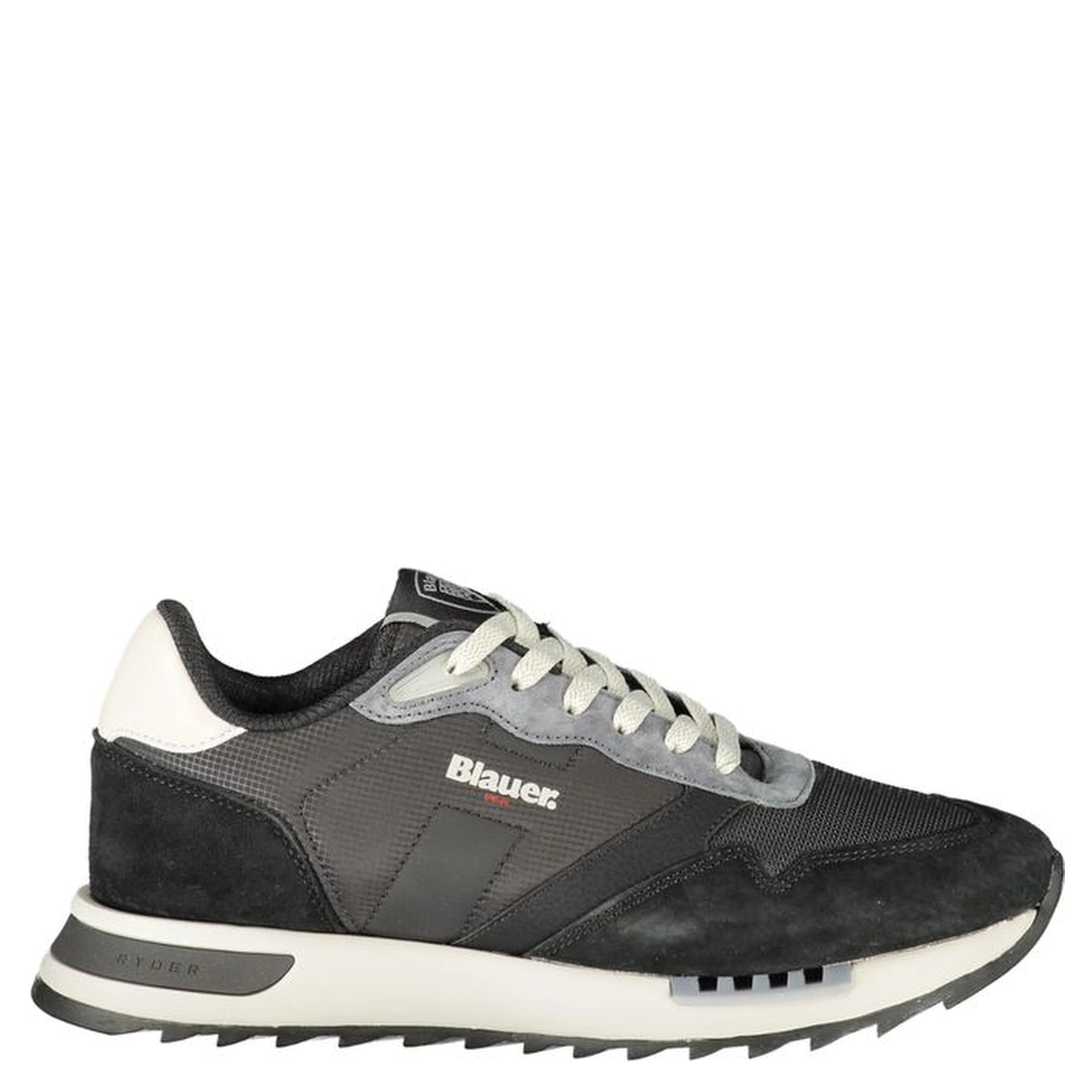 Black Polyester Athletic Sneakers
