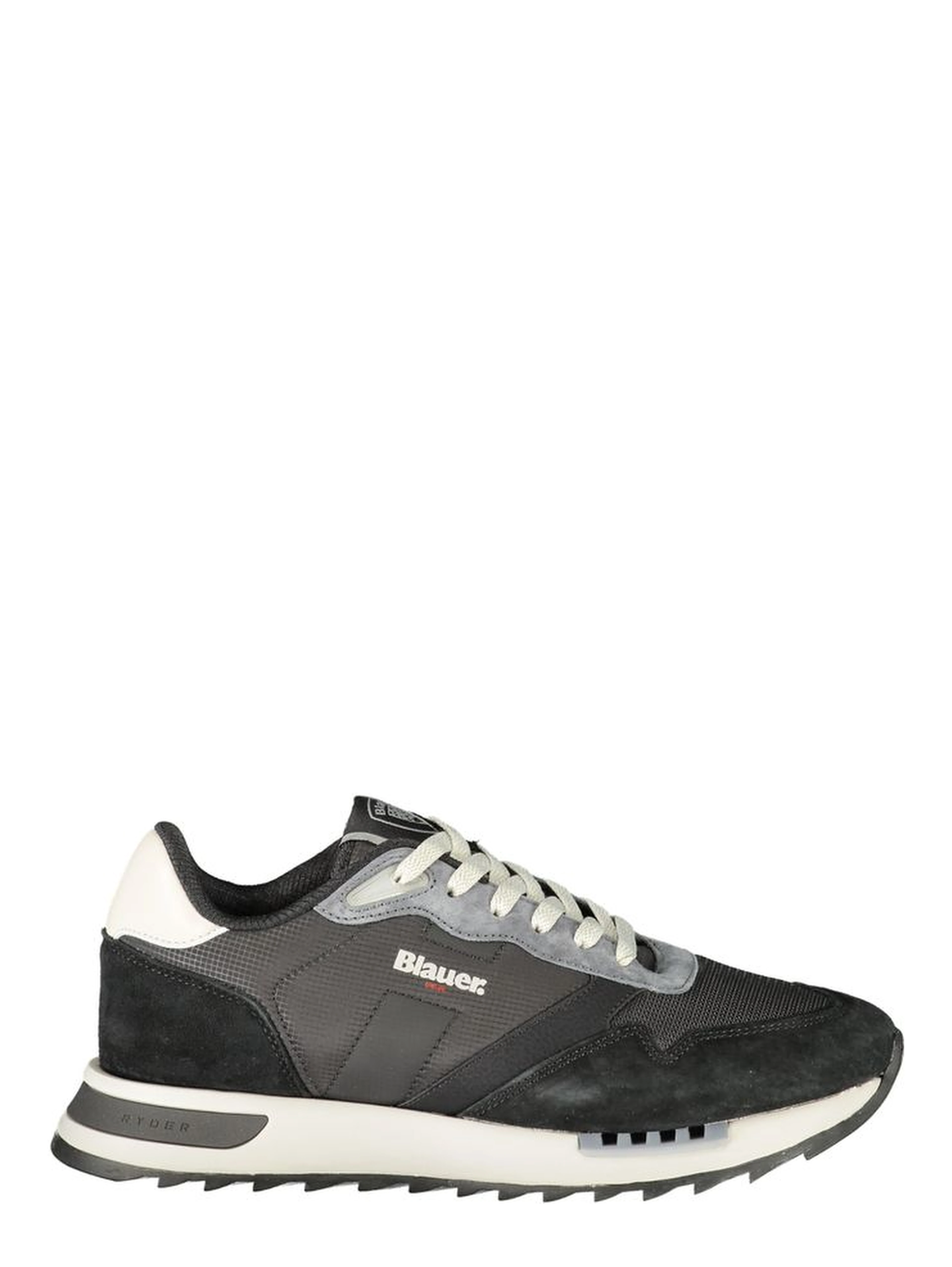 Black Polyester Athletic Sneakers