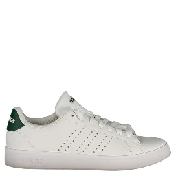 White Polyester Athletic Sneakers