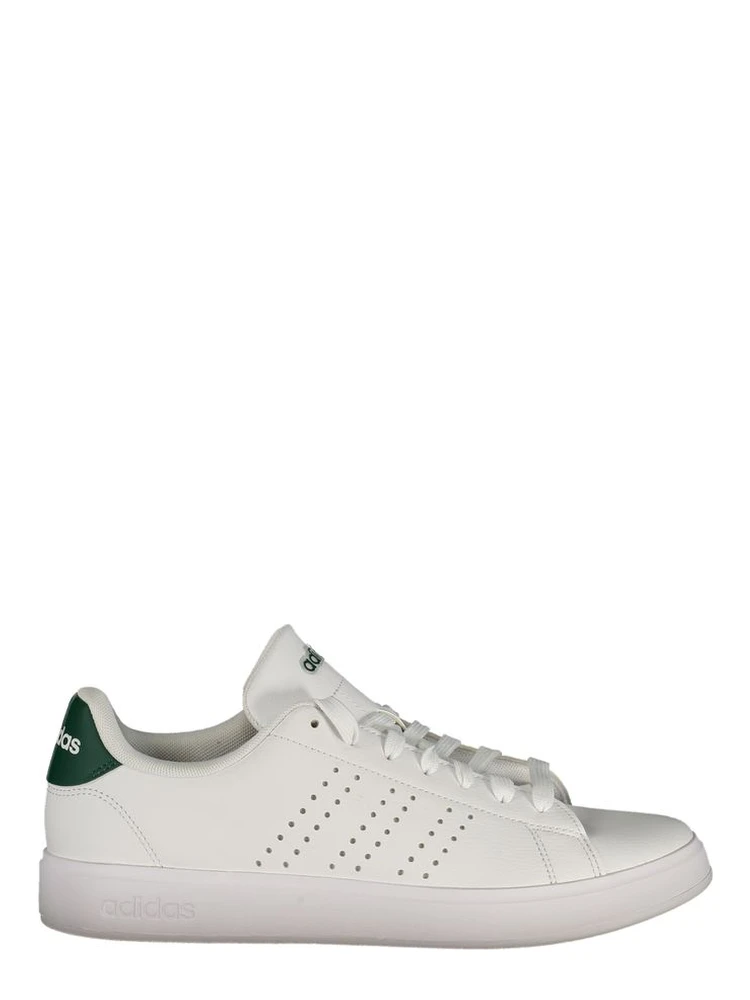White Polyester Athletic Sneakers