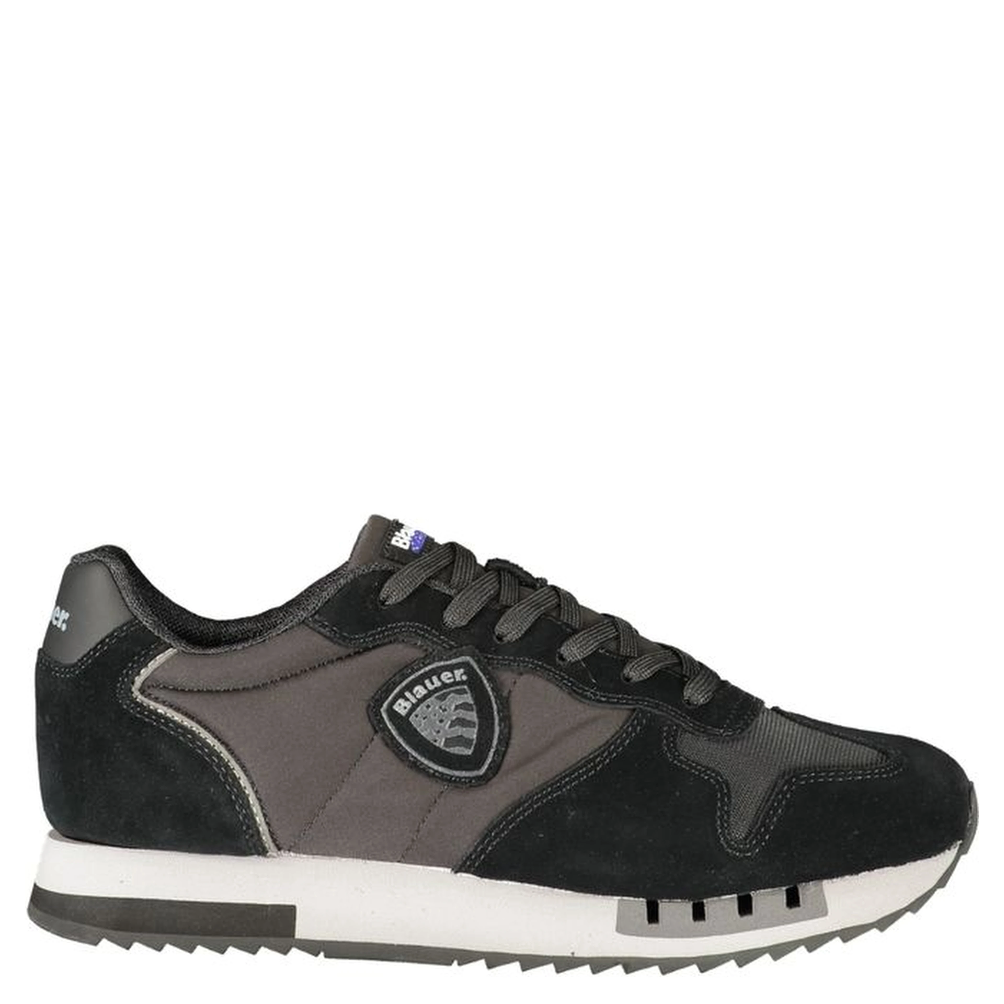 Black Polyester Athletic Sneakers