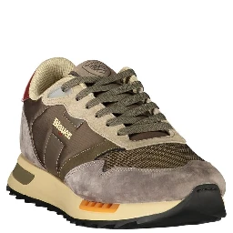 Green Polyester Athletic Sneakers