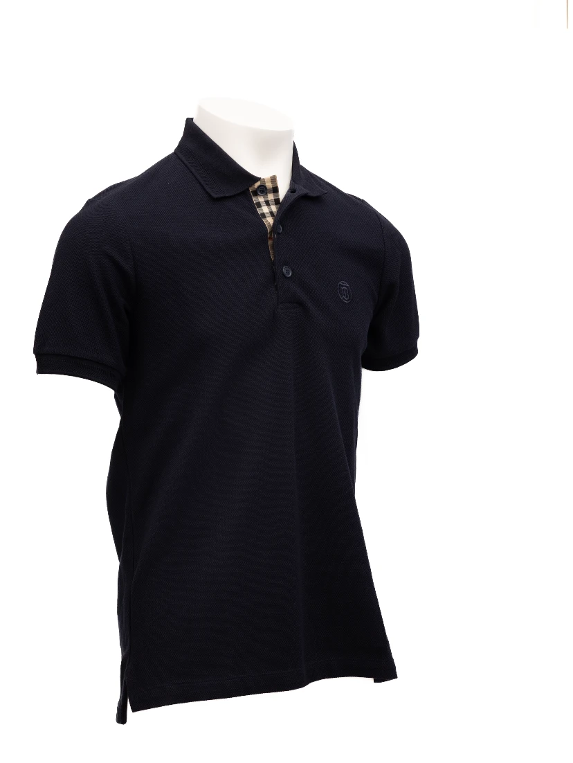 Coal Blue Cotton Polo Shirt