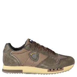 Brown Polyester Athletic Sneakers
