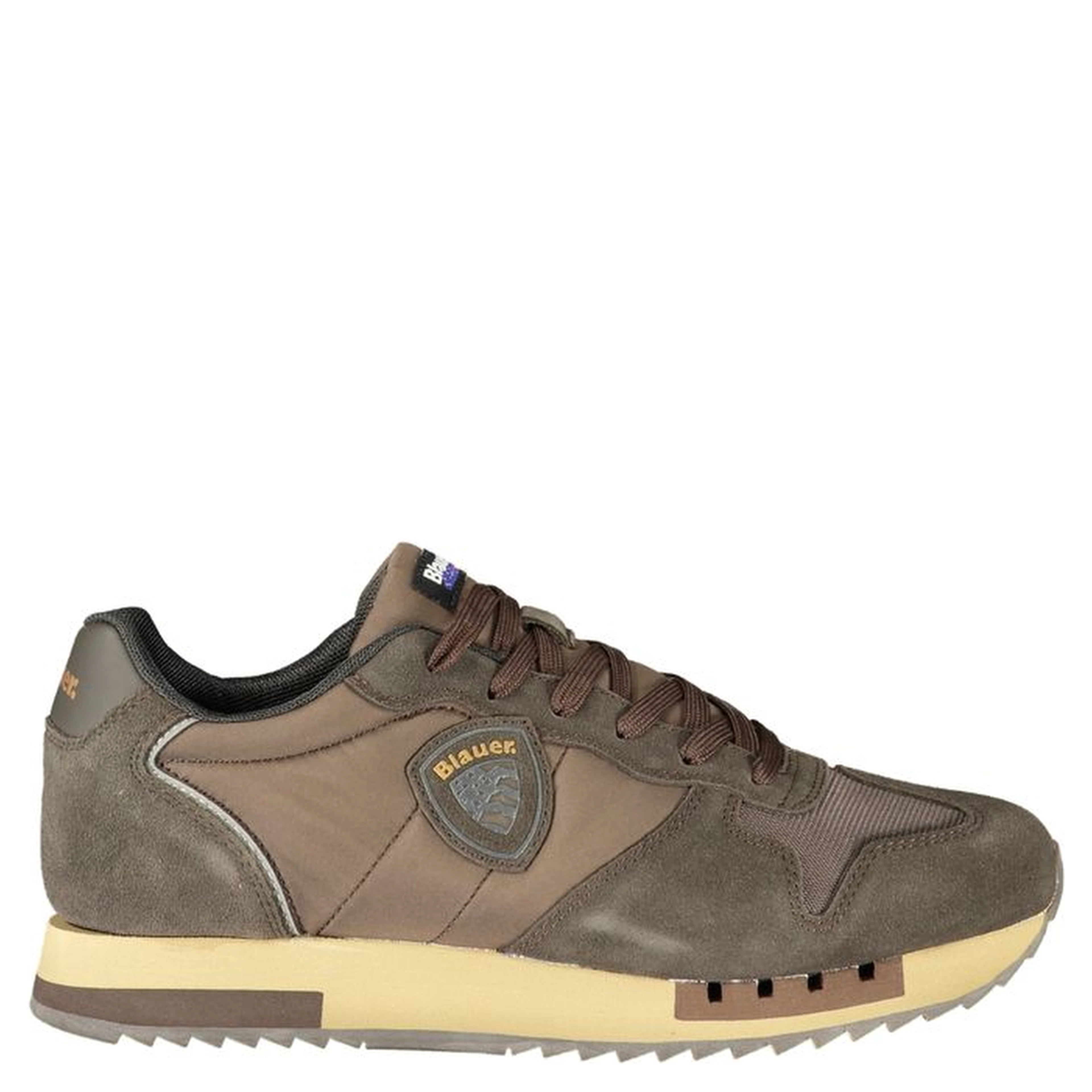 Brown Polyester Athletic Sneakers
