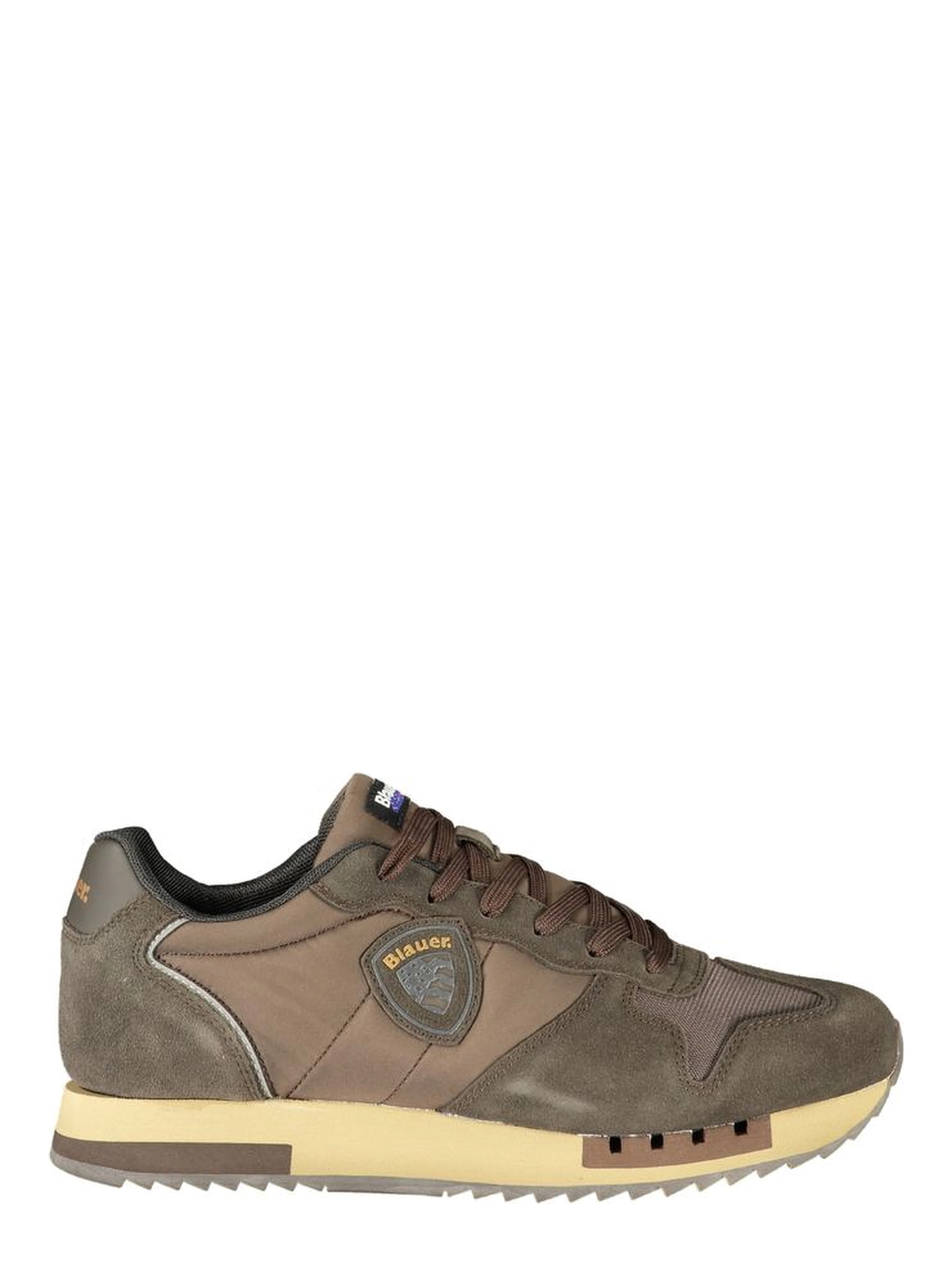 Brown Polyester Athletic Sneakers