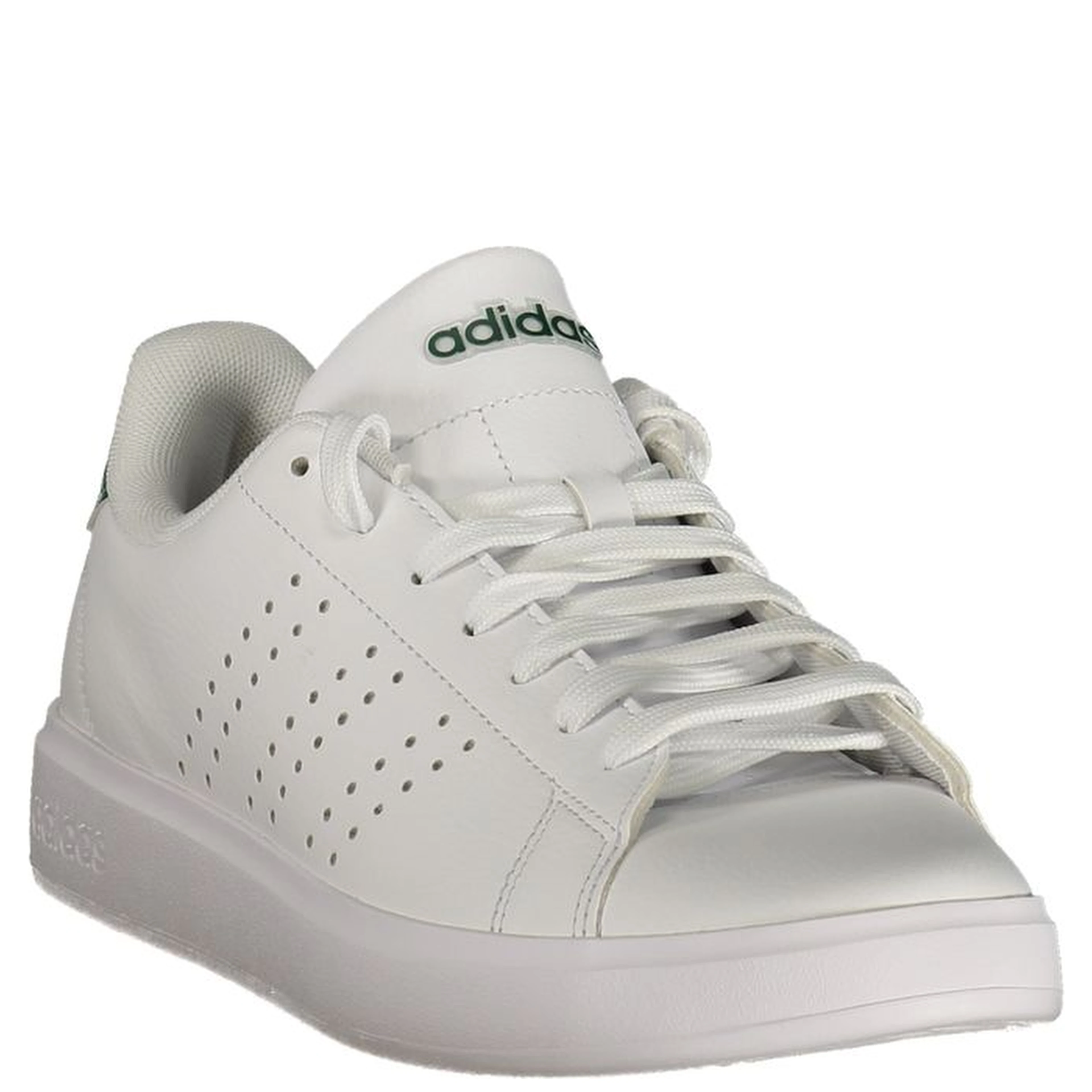 White Polyester Athletic Sneakers