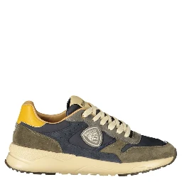 Green Polyester Athletic Sneakers