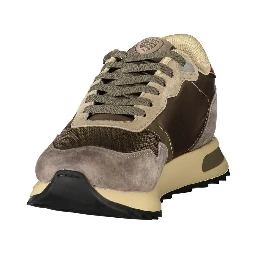 Green Polyester Athletic Sneakers