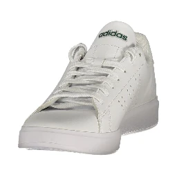 White Polyester Athletic Sneakers
