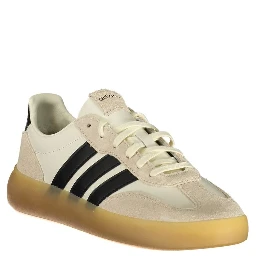 White Polyester Athletic Sneakers