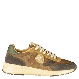 Brown Polyester Athletic Sneakers