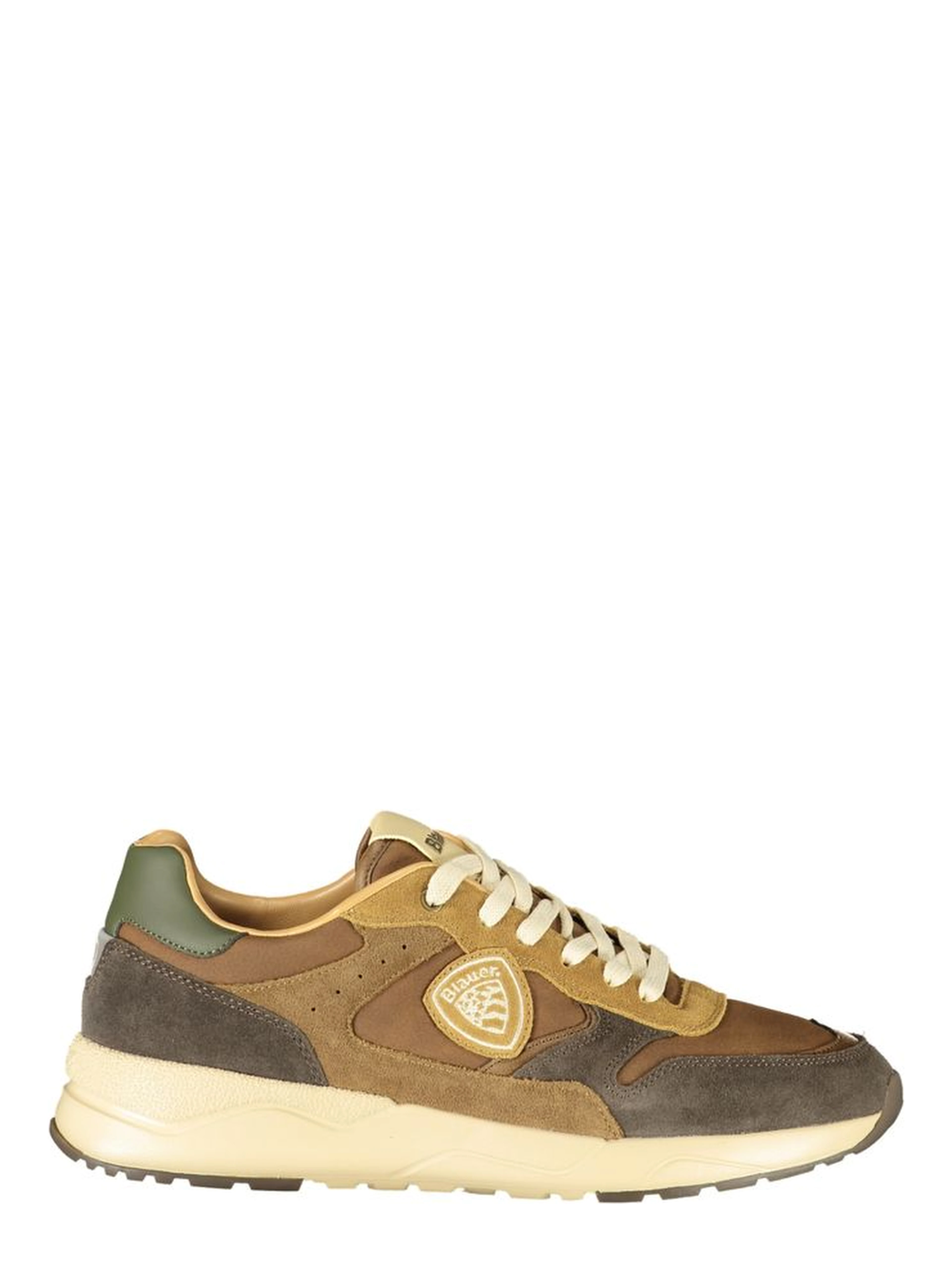 Brown Polyester Athletic Sneakers