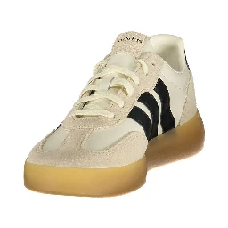 White Polyester Athletic Sneakers