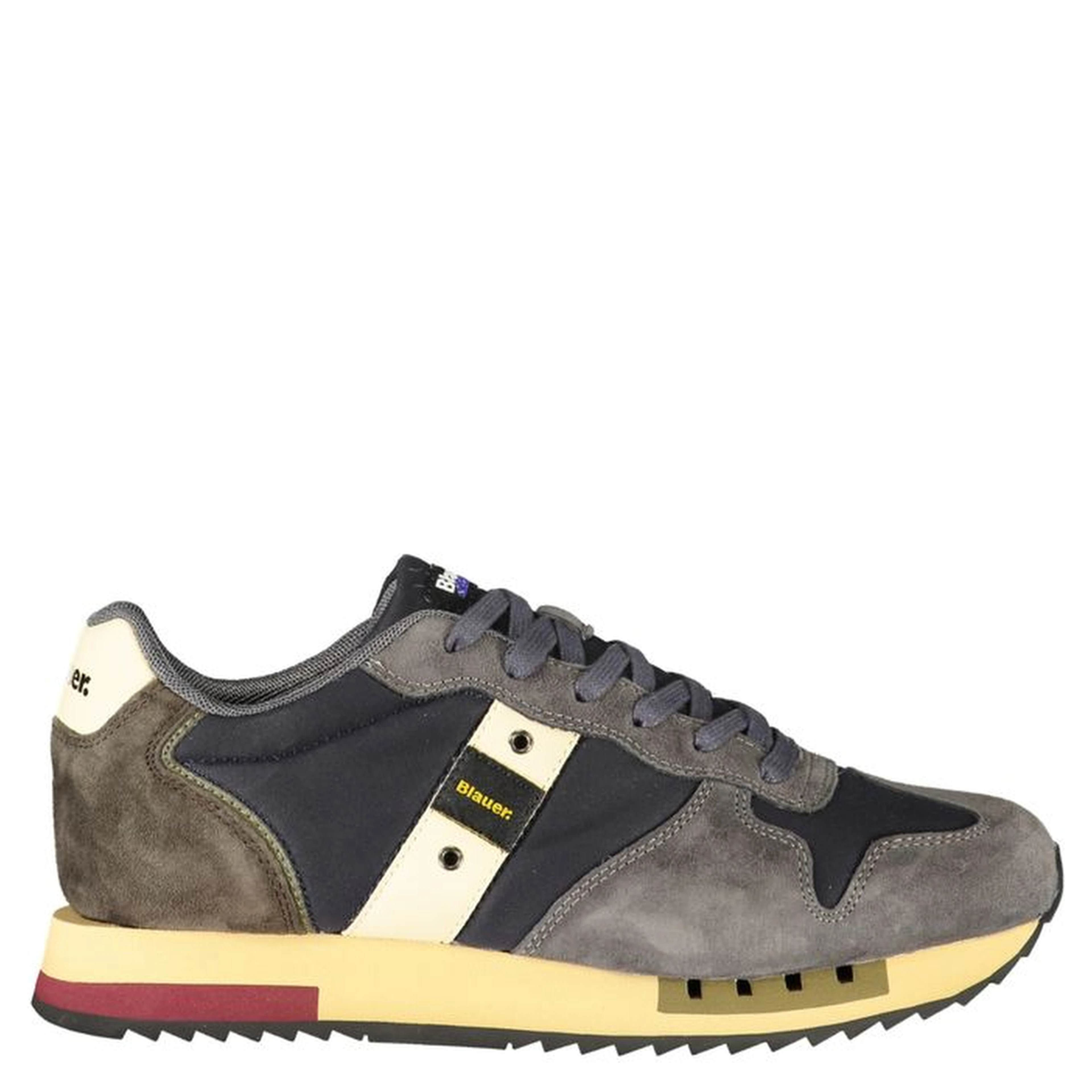 Blue Polyester Athletic Sneakers