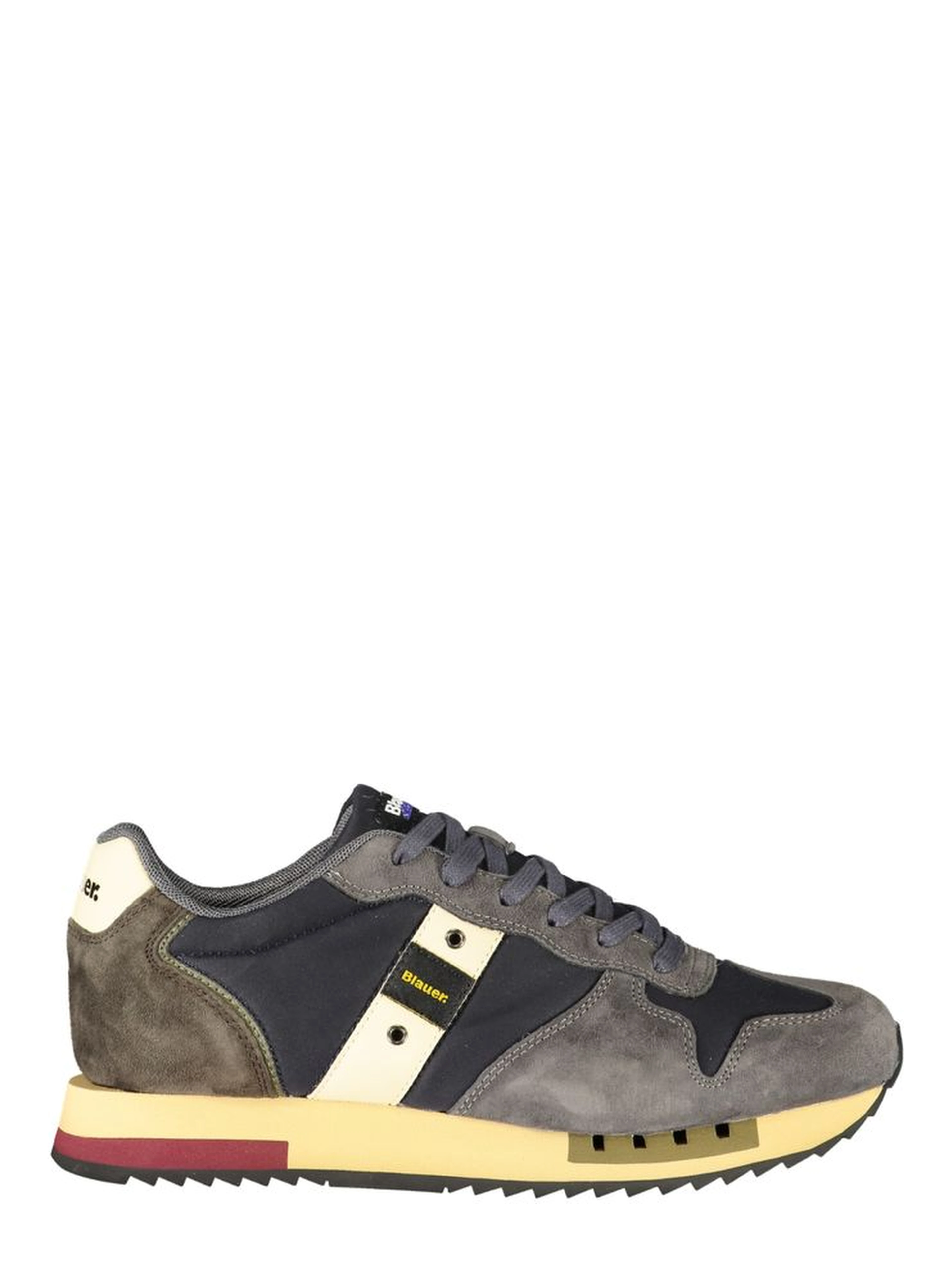 Blue Polyester Athletic Sneakers