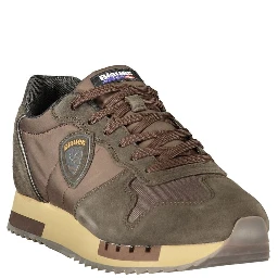Brown Polyester Athletic Sneakers