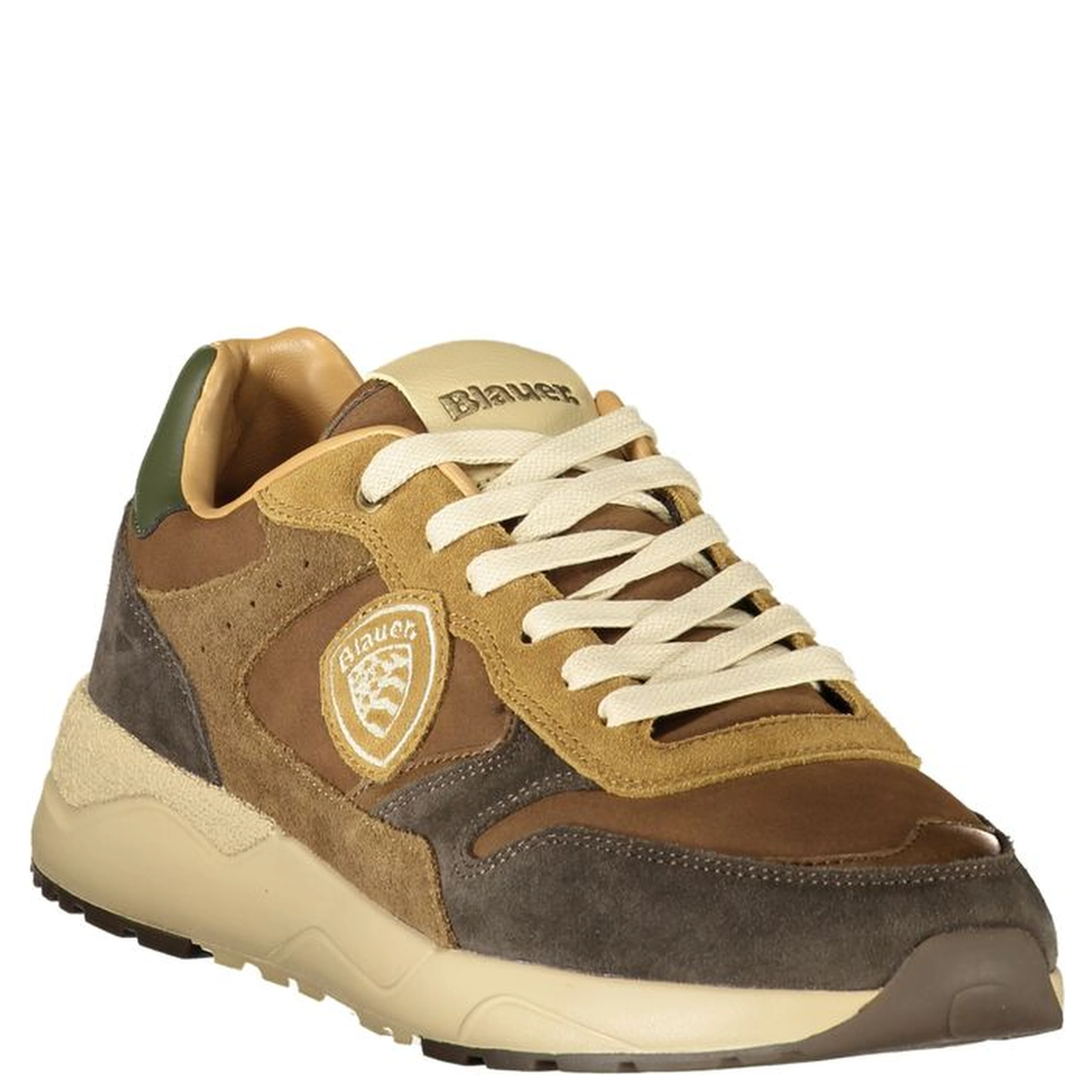Brown Polyester Athletic Sneakers
