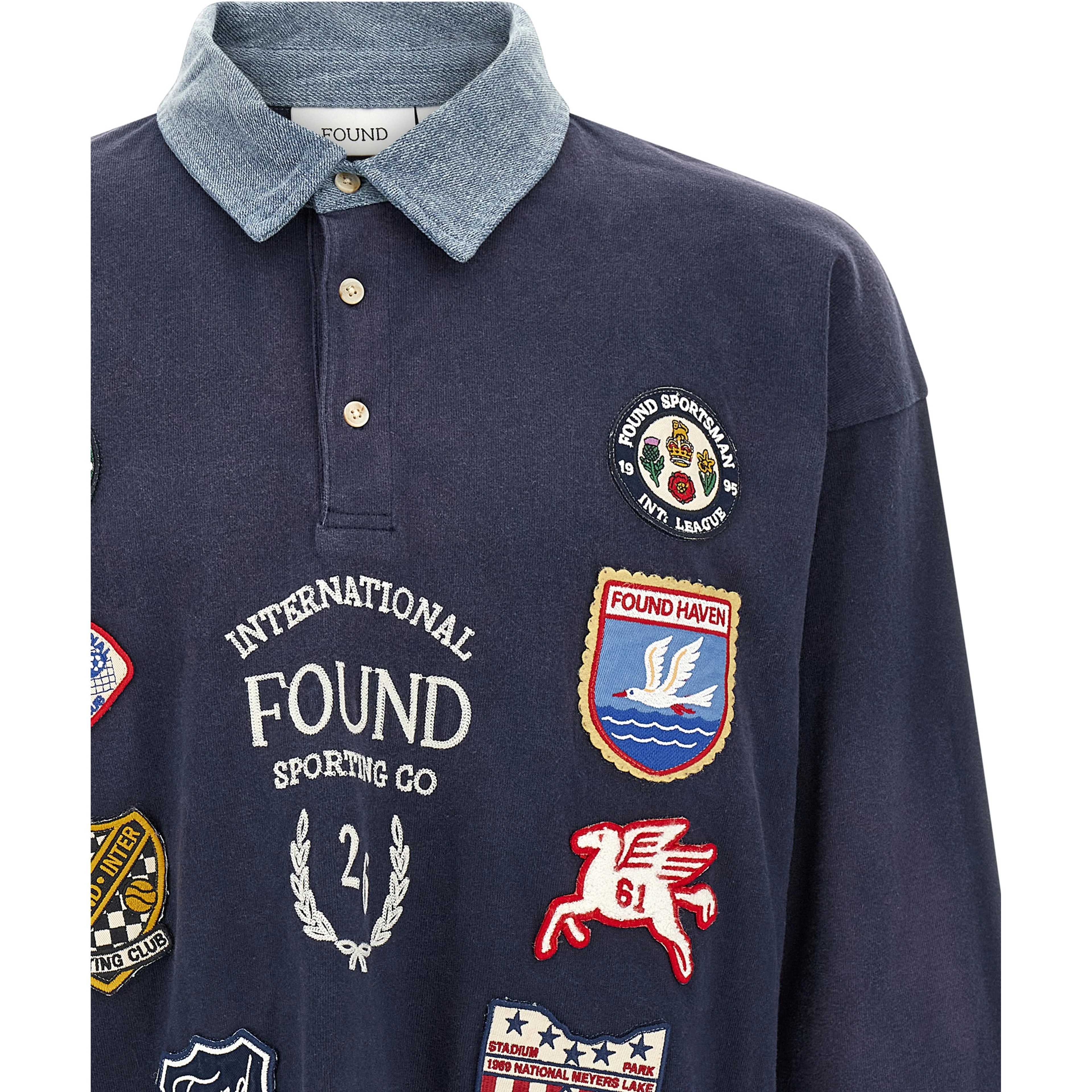 Blue Cotton Polo Shirt