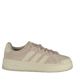White Polyester Athletic Sneakers