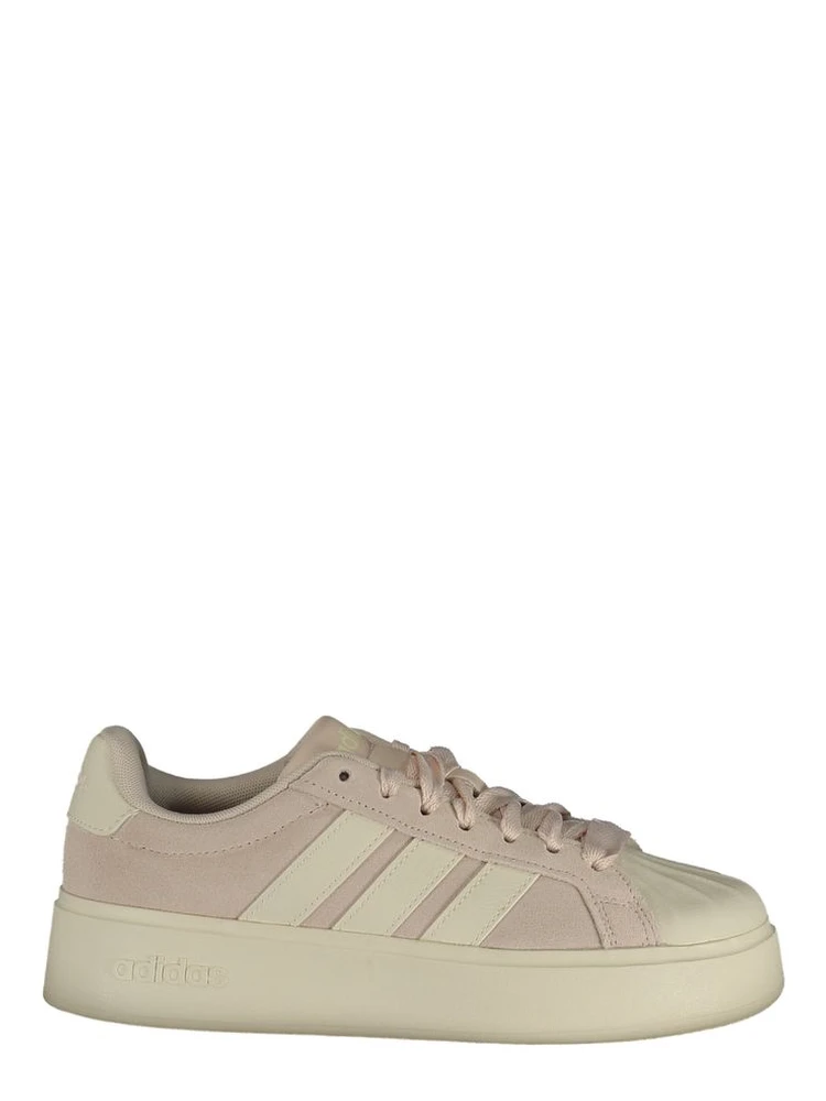 White Polyester Athletic Sneakers