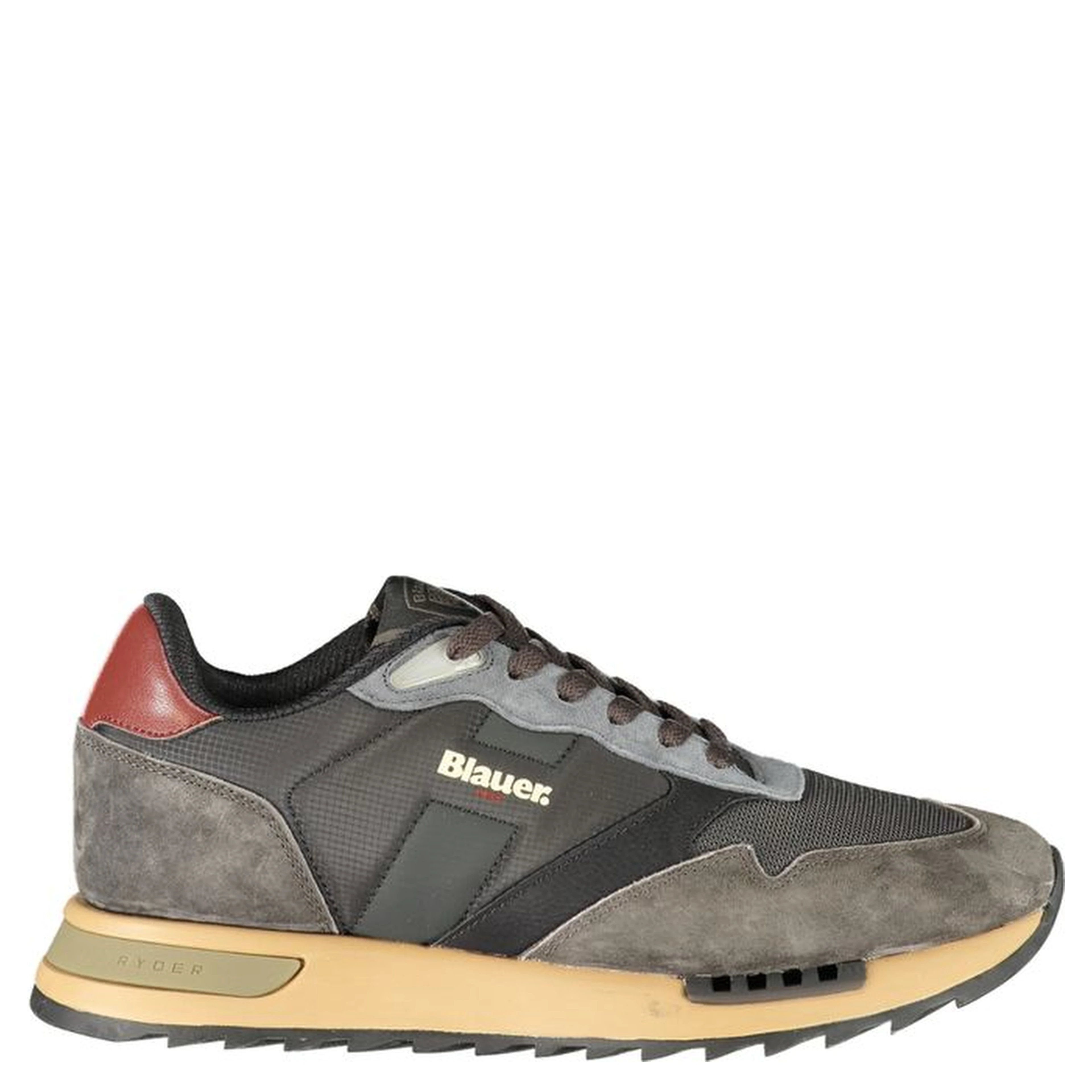 Black Polyester Athletic Sneakers