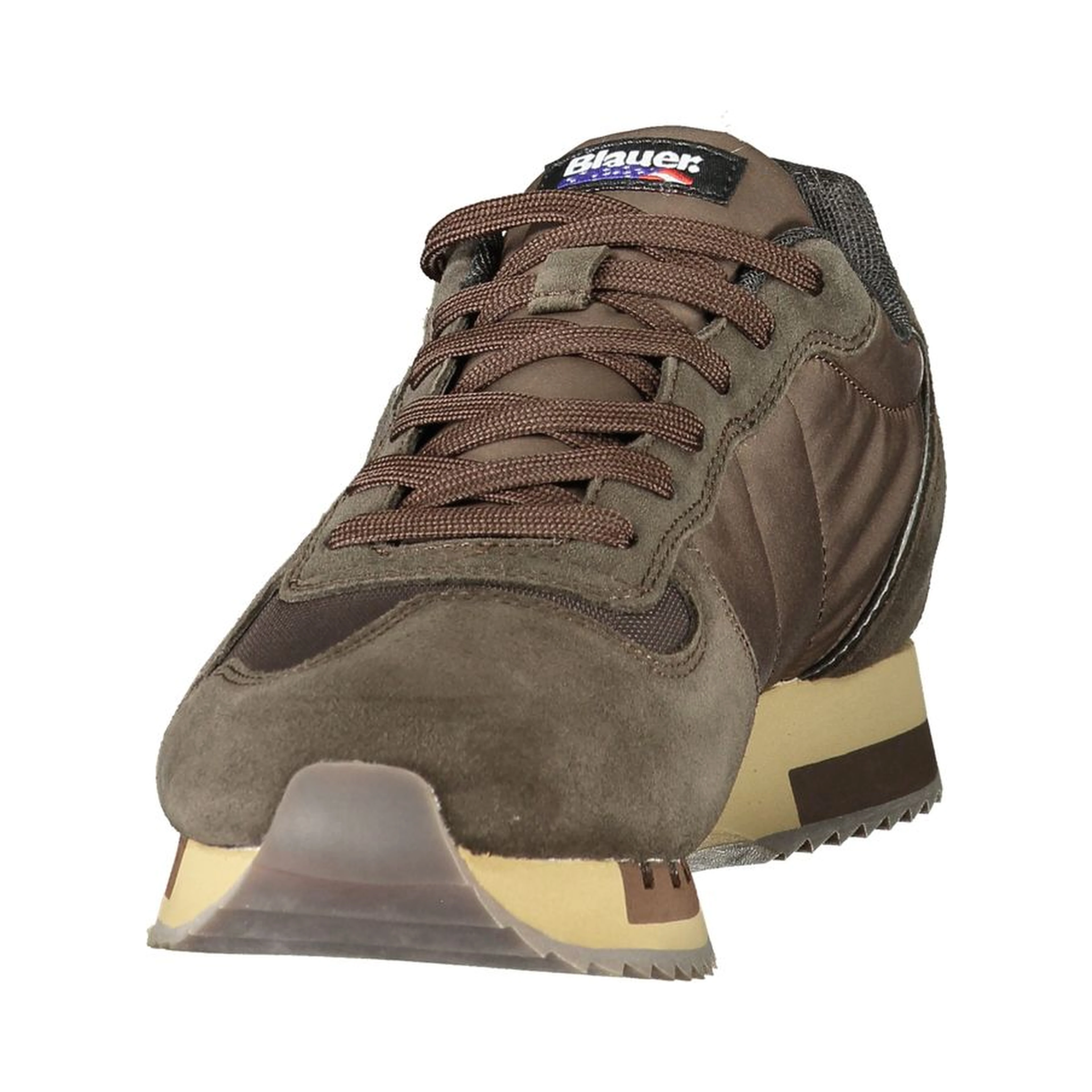 Brown Polyester Athletic Sneakers