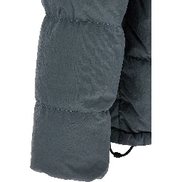 Gray Polyamide Full-Length Jacket