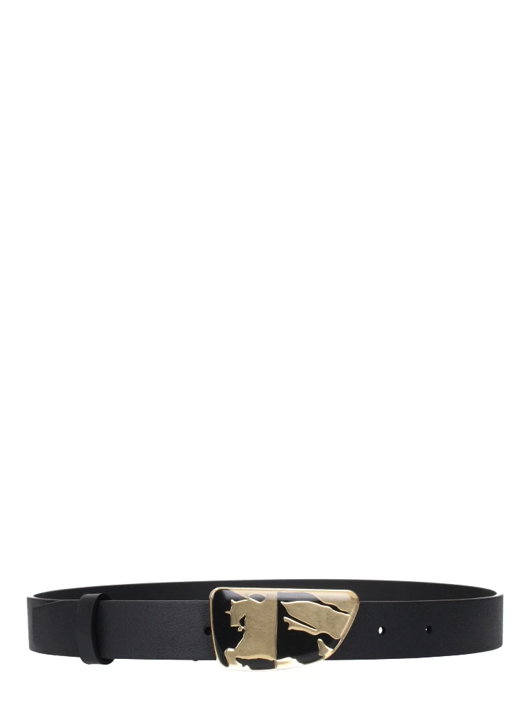Gray Leather Regular Belt