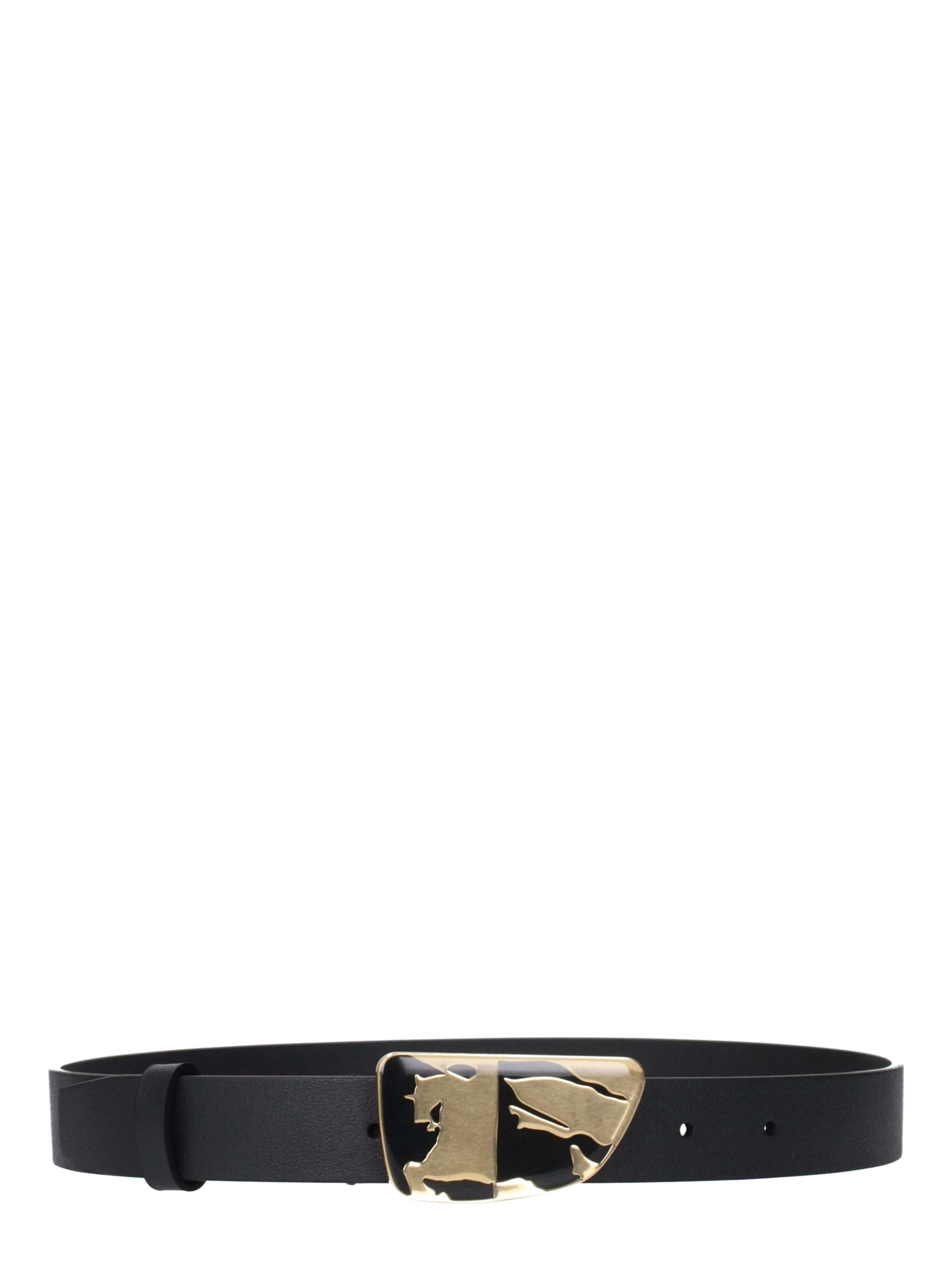 Gray Leather Regular Belt