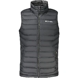 Black Polyester Sleeveless Jacket